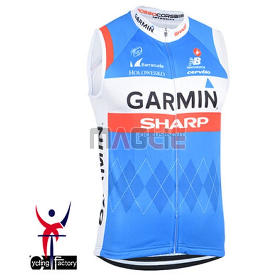 Gilet antivento Garmin 2015 blu e bianco