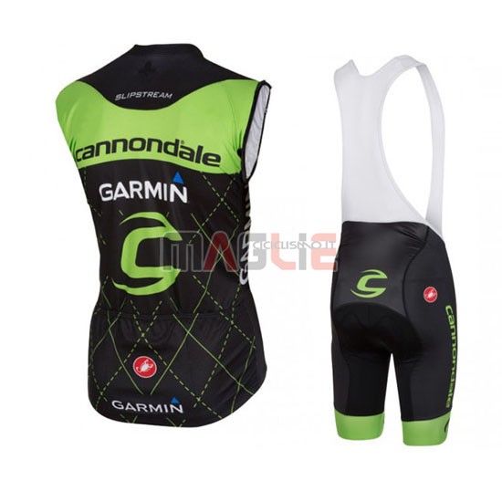 Gilet antivento Garmin 2016 nero e verde