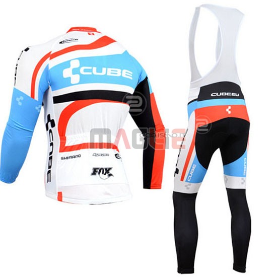 Maglia Cube manica lunga 2014 bianco e celeste