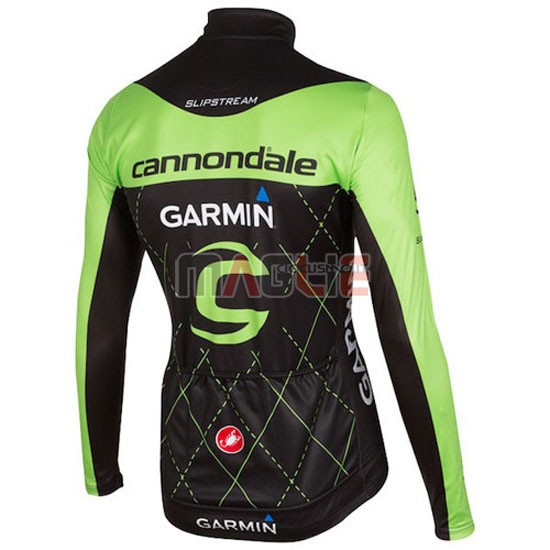 Maglia Garmin manica lunga 2016 verde e nero