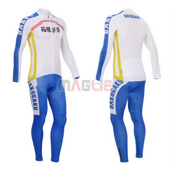 Maglia CyclingBox manica lunga 2014 bianco e blu