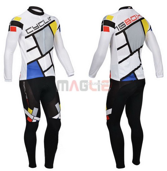 Maglia CyclingBox manica lunga 2014 nero e bianco