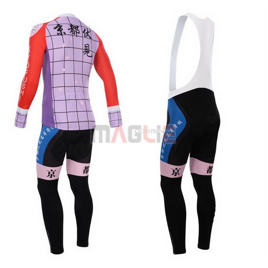 Maglia CyclingBox manica lunga 2014 rosso e viola