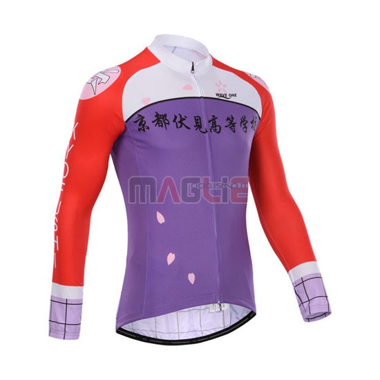 Maglia CyclingBox manica lunga 2014 rosso e viola