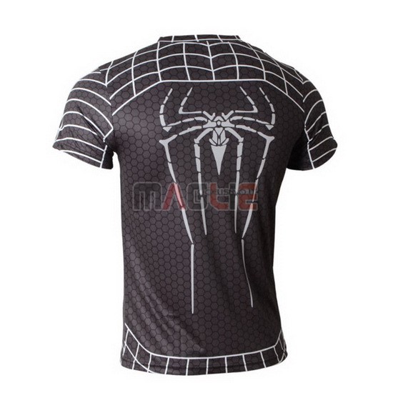 Maglia DISIDA Spider man manica corta nero e argentato