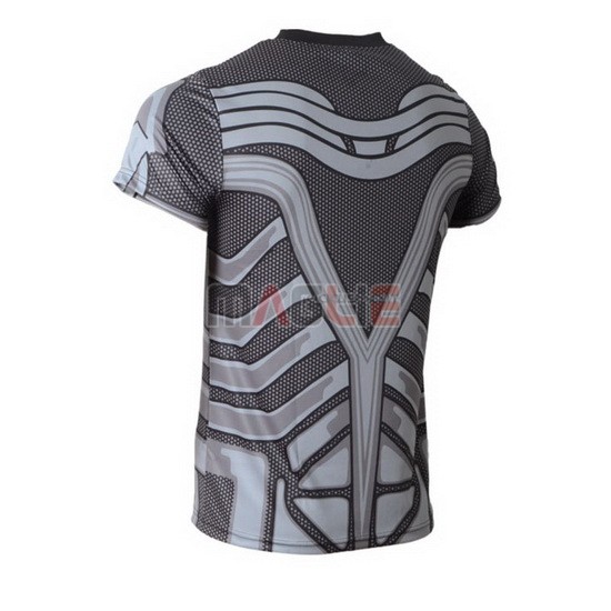 Maglia DISIDA skeleton manica corta argentato e grigio