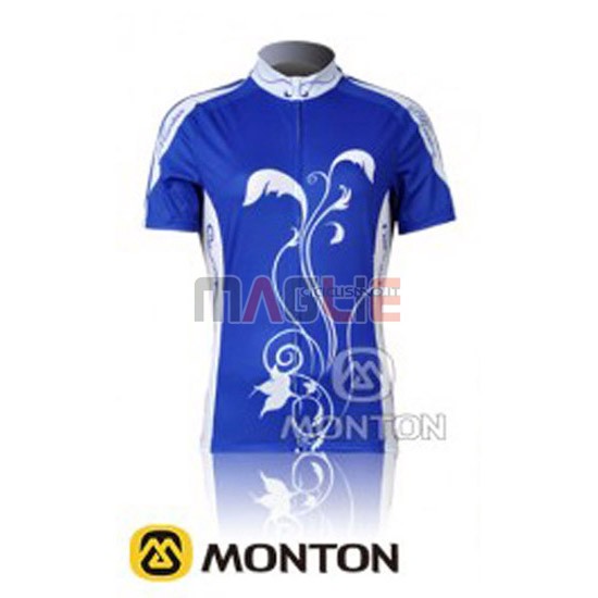 Donne Maglia Monton manica corta 2011 blu e bianco