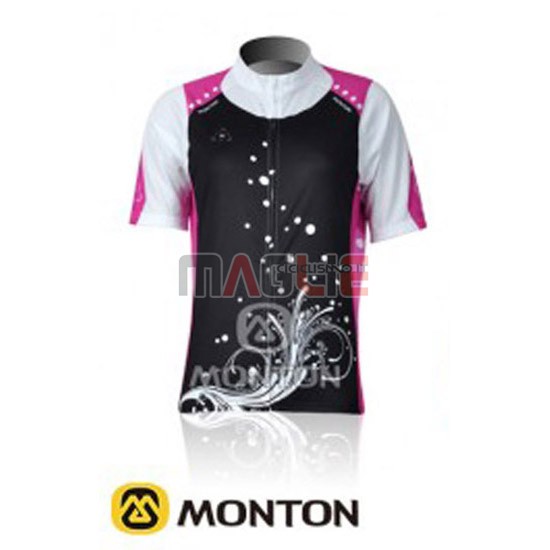 Donne Maglia Monton manica corta 2011 fuxia e nero