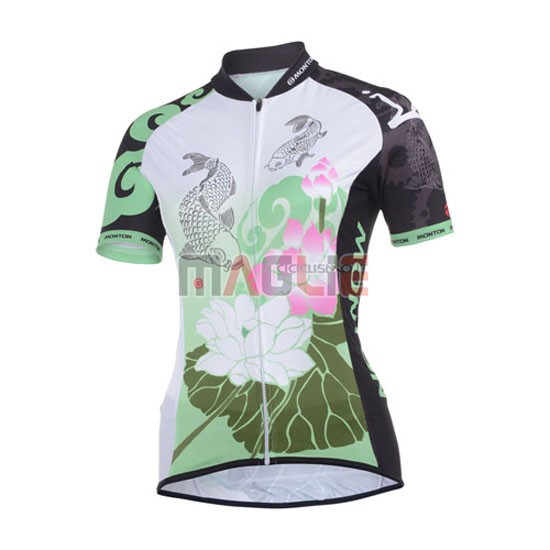 Donne Maglia Monton manica corta 2014 verde e bianco