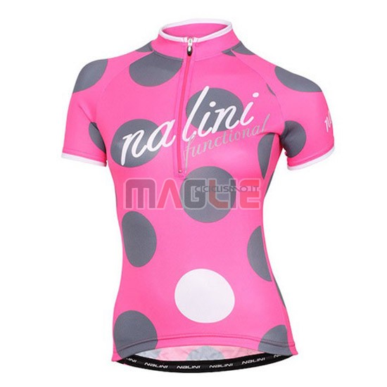 Donne Maglia Nalini manica corta 2015 fuxia e grigio