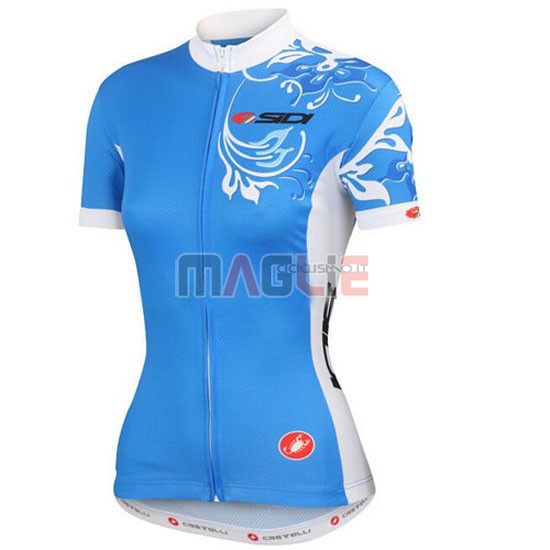 Donne Maglia SIDI manica corta 2015 blu e bianco