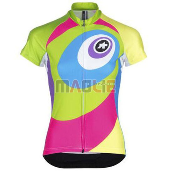 Donne Maglia Assos manica corta 2016 verde e blu - Clicca l'immagine per chiudere