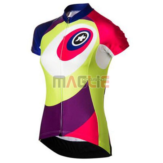 Donne Maglia Assos manica corta 2016 verde e rosso