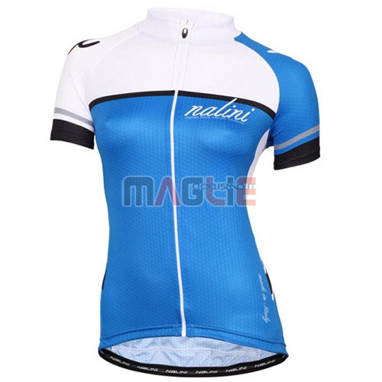 Donne Maglia Nalini manica corta 2016 bianco e blu - Clicca l'immagine per chiudere