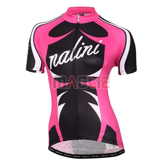 Donne Maglia Nalini manica corta 2016 fuxia e nero