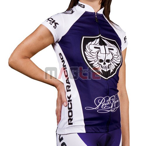 Donne Maglia Rock Racing manica corta 2016 bianco e blu - Clicca l'immagine per chiudere