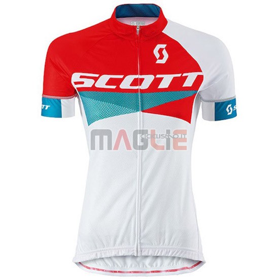 Donne Maglia Scott manica corta 2016 bianco e rosso