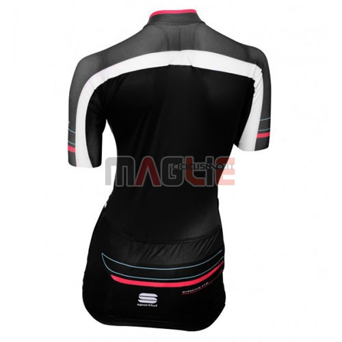 Donne Maglia Rock Racing manica corta 2016 rosso e nero