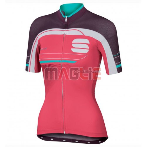 Donne Maglia Sportful manica corta 2016 rosso e verde