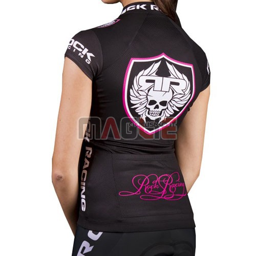 Donne Maglia Rock Racing manica corta 2016 marrone e rosso