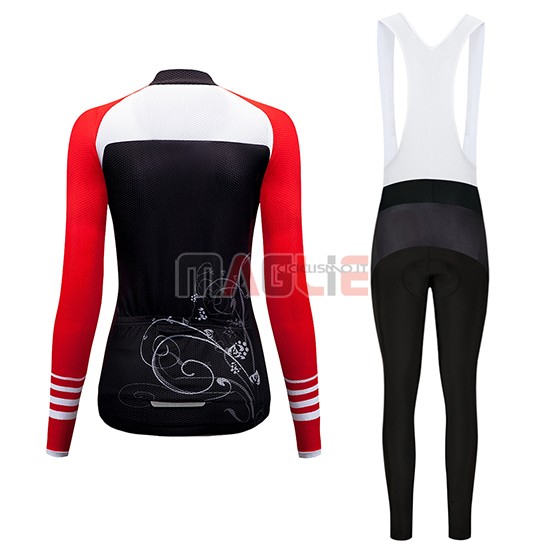 Maglia Donne Dirty Snow Manica Lunga 2019 Rosso Bianco Nero - Clicca l'immagine per chiudere