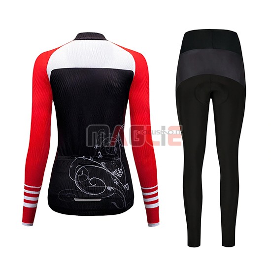 Maglia Donne Dirty Snow Manica Lunga 2019 Rosso Bianco Nero - Clicca l'immagine per chiudere