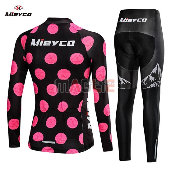 Maglia Donne Mieyco Manica Lunga 2019 Nero Rosa - Clicca l'immagine per chiudere