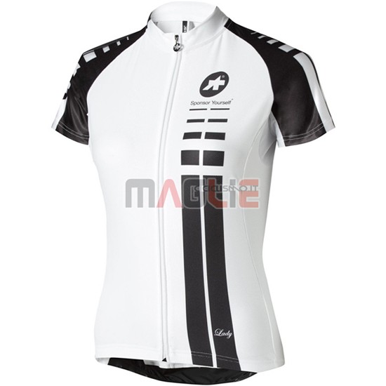 Maglia Donne Assos manica corta 2016 nero e bianco