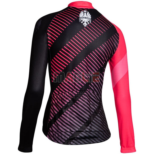 Maglia Donne Bianchi Milano Catria Manica Lunga Nero Rosa