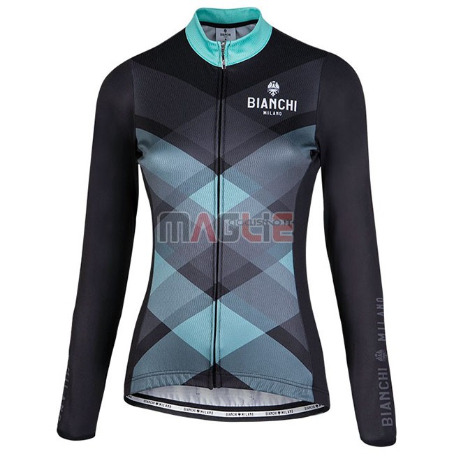 Maglia Donne Bianchi Milano Cornedo Manica Lunga Nero Blu - Clicca l'immagine per chiudere