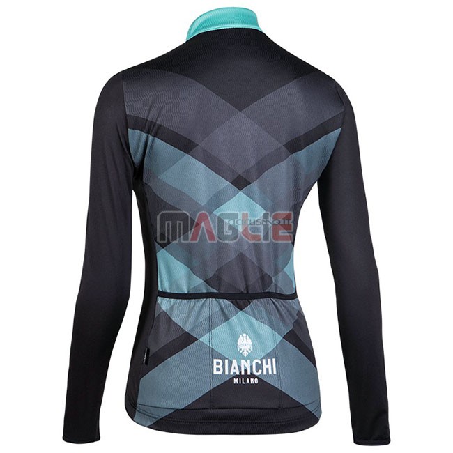 Maglia Donne Bianchi Milano Cornedo Manica Lunga Nero Blu - Clicca l'immagine per chiudere