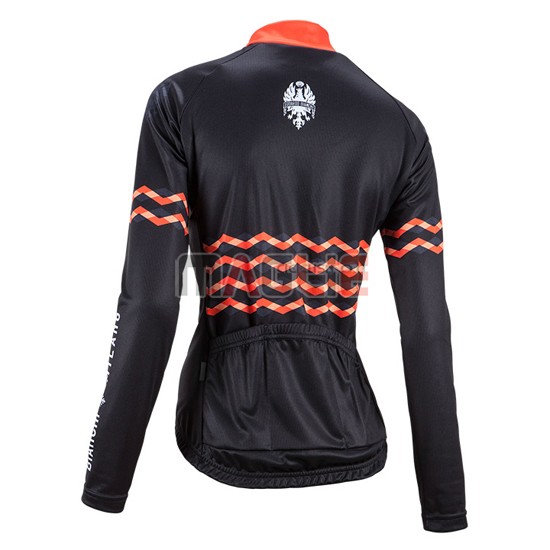 Maglia Donne Bianchi manica lunga 2016 arancione e nero