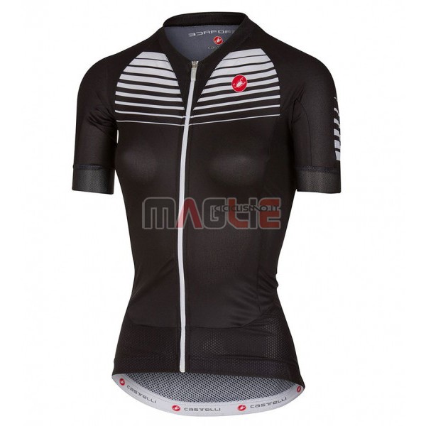 Maglia Donne Castelli Manica Corta 2017 Nero e Bianco - Clicca l'immagine per chiudere