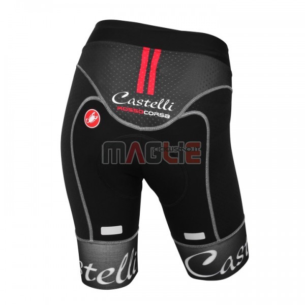 Maglia Donne Castelli Manica Corta 2017 Nero e Bianco