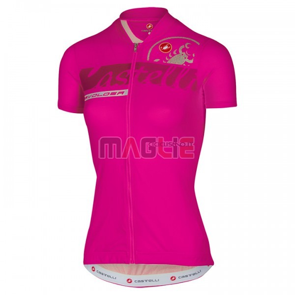 Maglia Donne Castelli Manica Corta 2017 Rosa