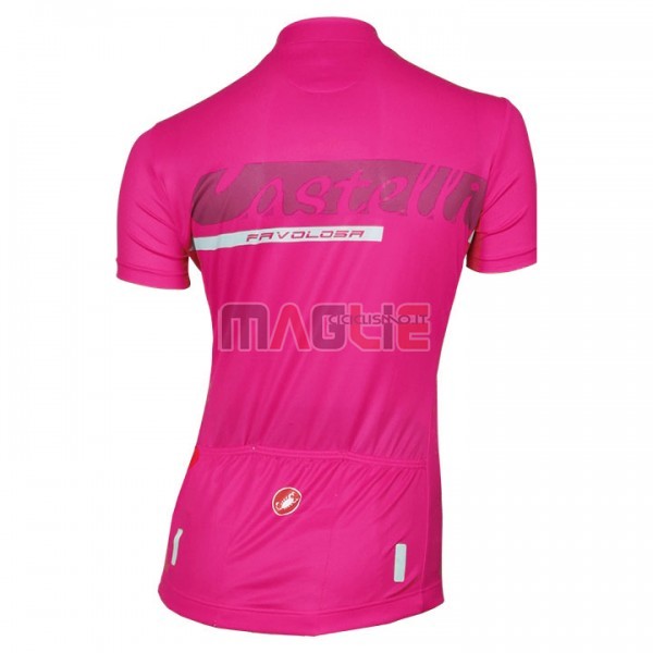 Maglia Donne Castelli Manica Corta 2017 Rosa