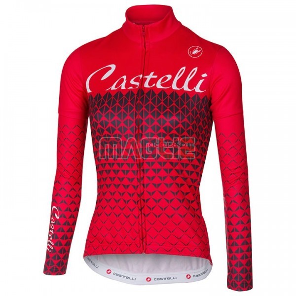 Maglia Donne Castelli Manica Lunga 2017 Rosso