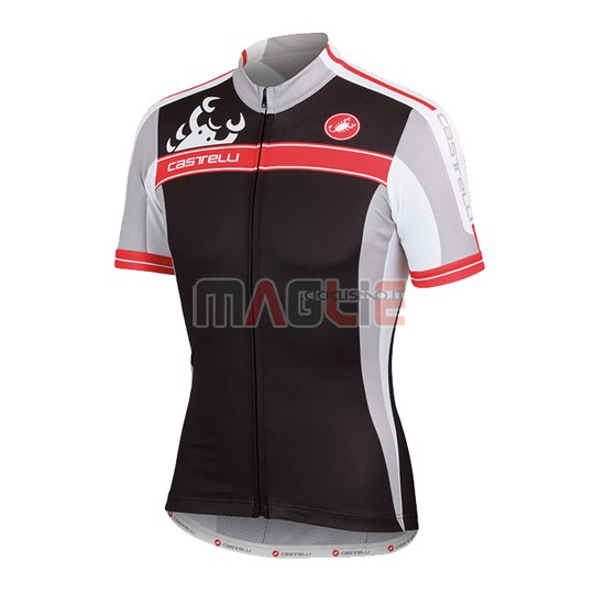 Maglia Donne Castelli manica corta 2016 nero e rosso