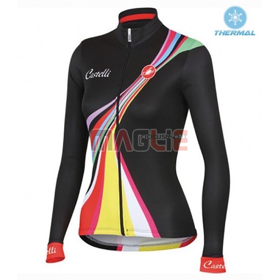 Maglia Donne Castelli manica lunga 2016 nero e rosso - Clicca l'immagine per chiudere