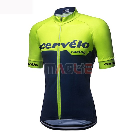 Maglia Donne Cervelo Manica Corta 2019 Verde Nero