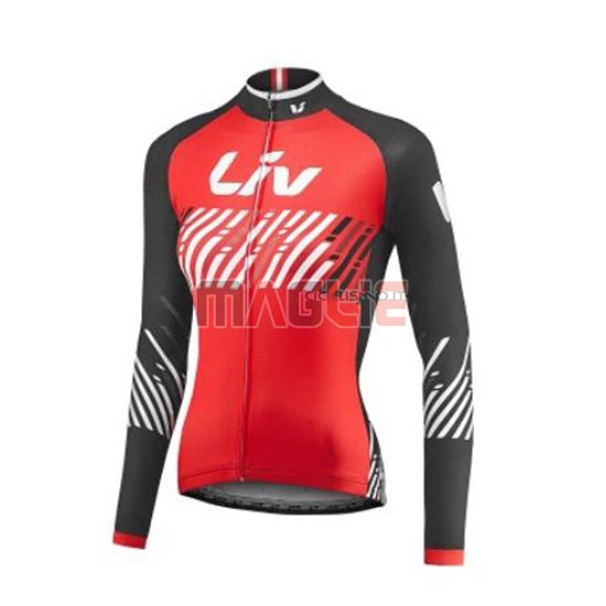 Maglia Donne Liv Manica Lunga2018 Rosso - Clicca l'immagine per chiudere