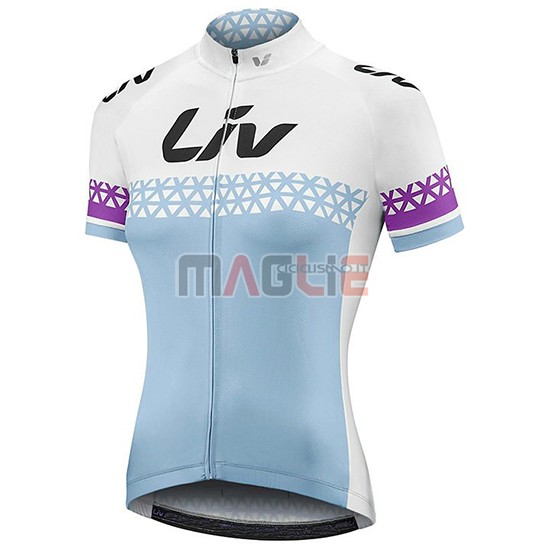 Maglia Donne Liv Manica Corta 2019 Bianco Blu - Clicca l'immagine per chiudere