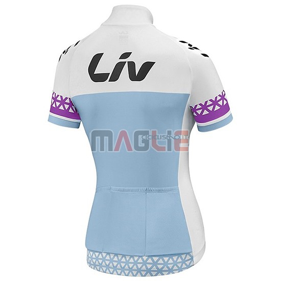 Maglia Donne Liv Manica Corta 2019 Bianco Blu - Clicca l'immagine per chiudere