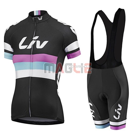 Maglia Donne Liv Manica Corta 2019 Nero Bianco Viola - Clicca l'immagine per chiudere