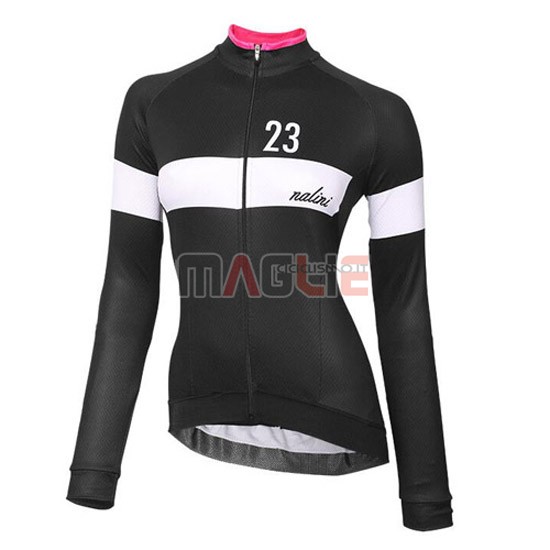 Donne Maglia Nalini manica lunga 2016 nero e bianco