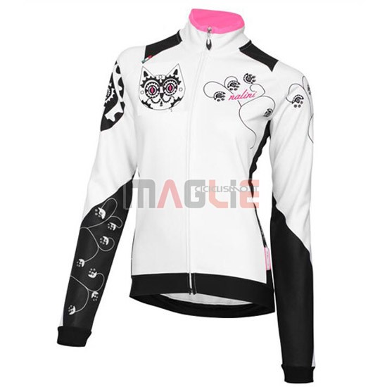 Donne Maglia Nalini manica lunga 2016 rosa e bianco