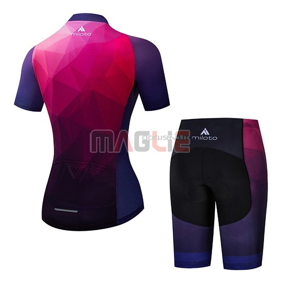 Maglia Donne Miloto Manica Corta 2019 Viola Rosa