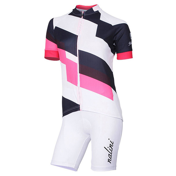 2017 Maglia Donne Nalini Stripe rosa e nero - Clicca l'immagine per chiudere