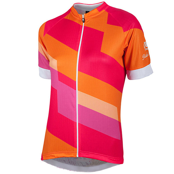 2017 Maglia Donne Nalini Stripe rosso e arancione - Clicca l'immagine per chiudere