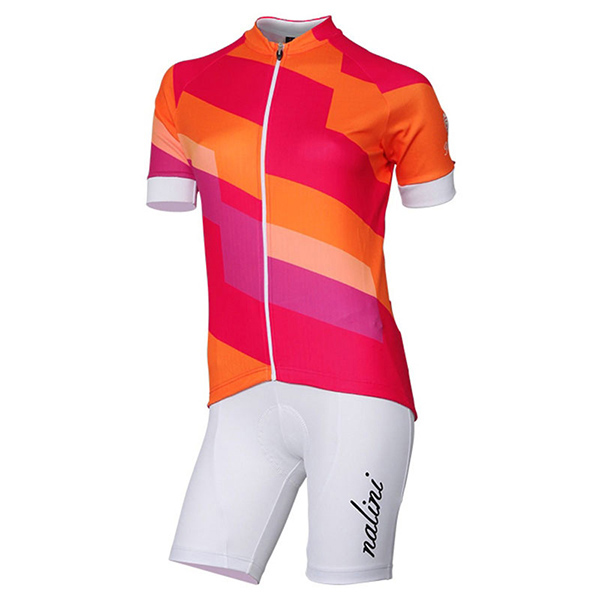 2017 Maglia Donne Nalini Stripe rosso e arancione - Clicca l'immagine per chiudere